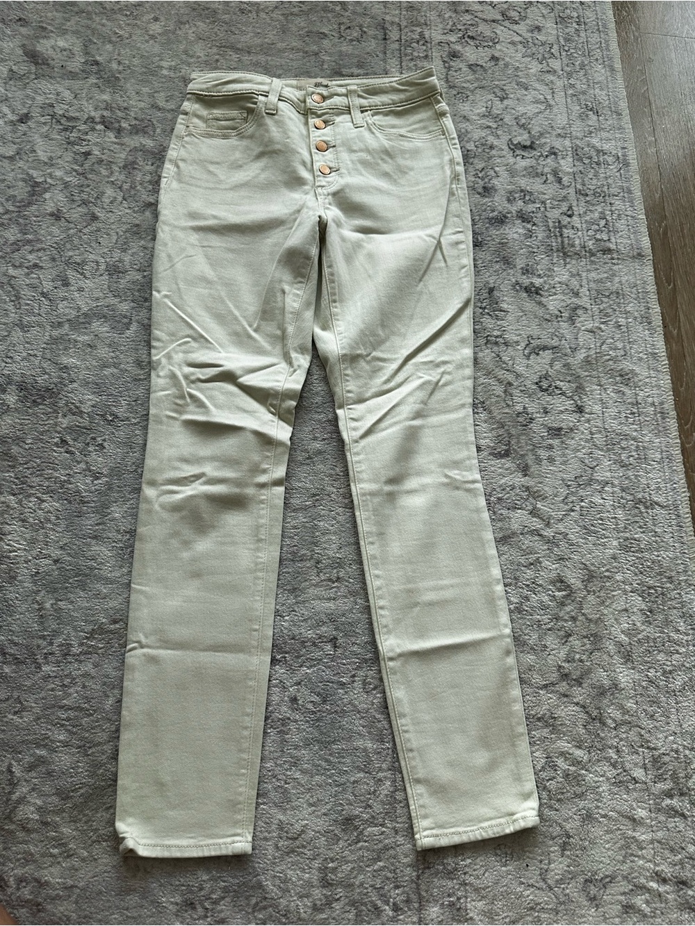 High-Rise Button-Fly Women’s Jeans - Off-White